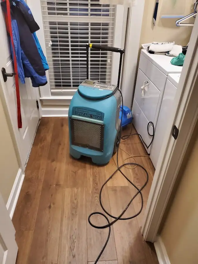Commercial dehumidifier deployed for Flood Damage Cleanup in Canfield